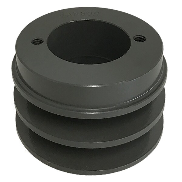 B&B Manufacturing Bushing 2 Groove V-Belt Pulley 3.05 inch OD 2AK30H - main